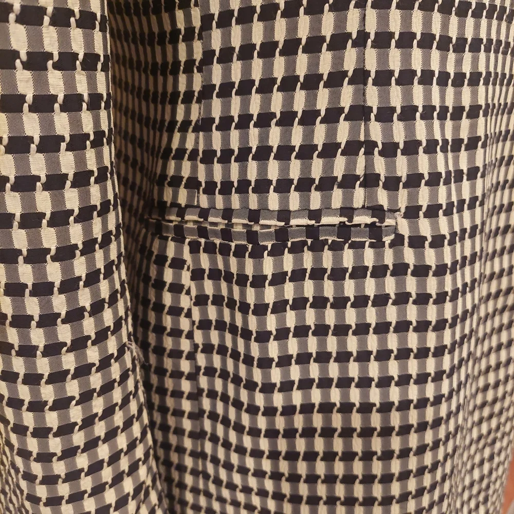 VINTAGE Collector CHRISTIAN DIOR 80s 1 button BLAZER - Geometric Print - 6 - Picture 5 of 11